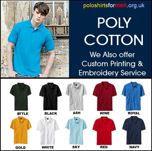 poly cotton polo for men